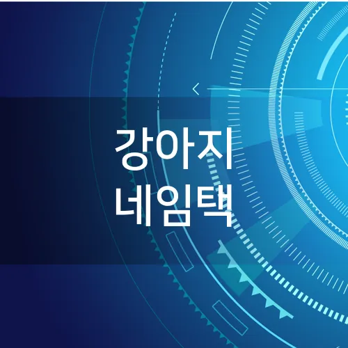 강아지 네임택