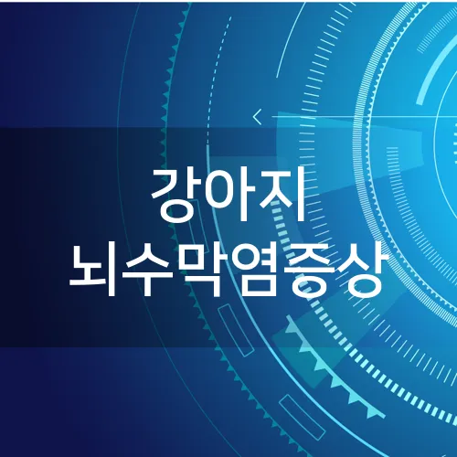 강아지 뇌수막염증상