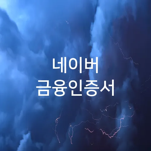 네이버 금융인증서