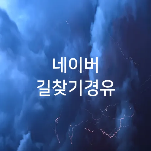 네이버 길찾기경유