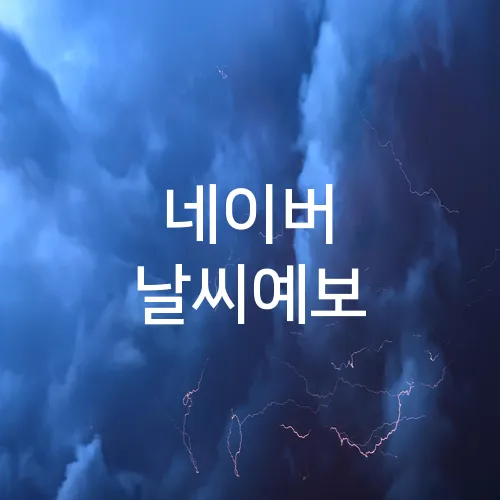 네이버 날씨예보