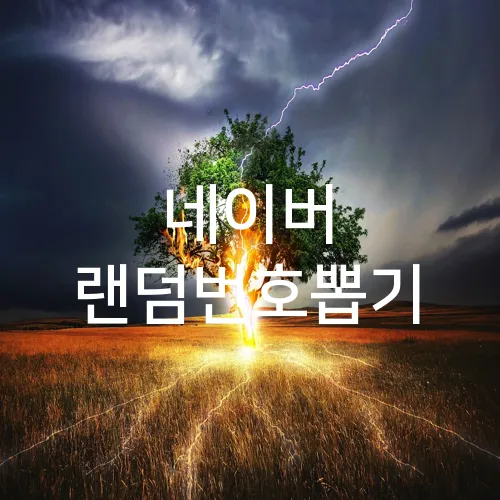 네이버 랜덤번호뽑기
