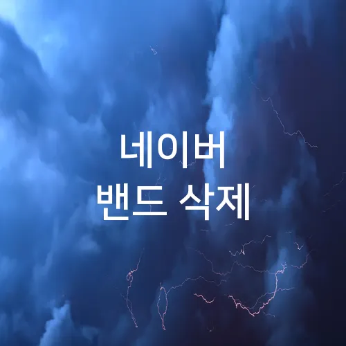 네이버 밴드 삭제