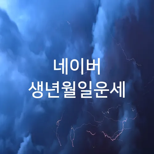 네이버 생년월일운세