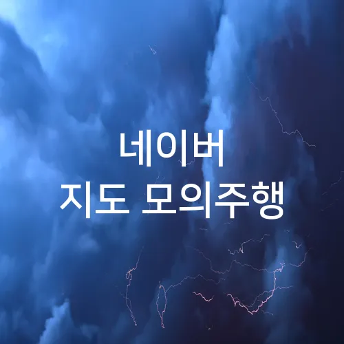 네이버 지도 모의주행