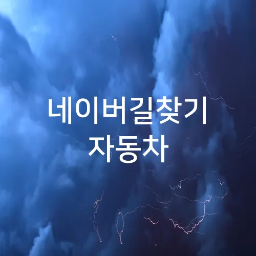 네이버길찾기 자동차