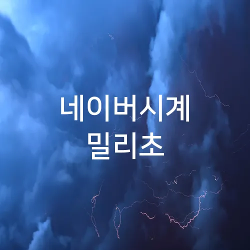 네이버시계 밀리초
