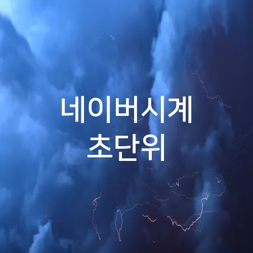 네이버시계 초단위