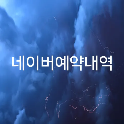 네이버예약내역