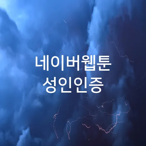 네이버웹툰 성인인증