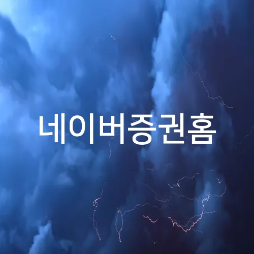 네이버증권홈
