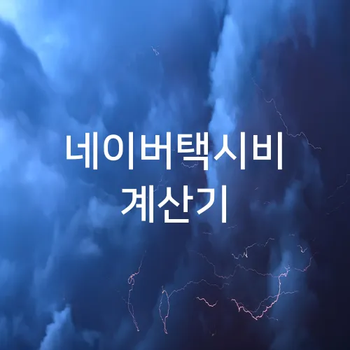 네이버택시비 계산기