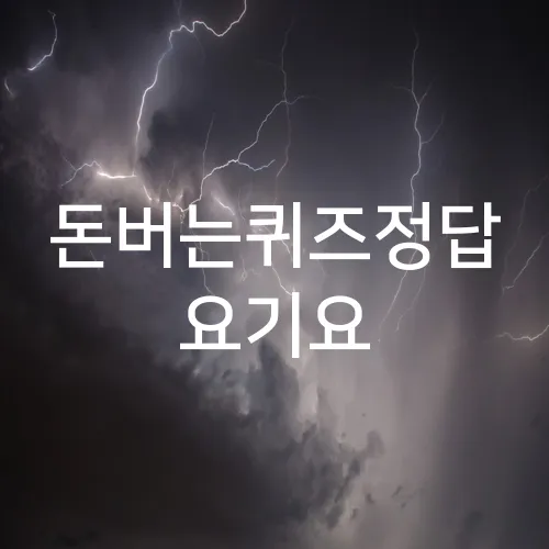 돈버는퀴즈정답 요기요