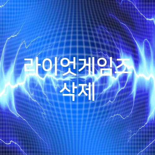 라이엇게임즈 삭제