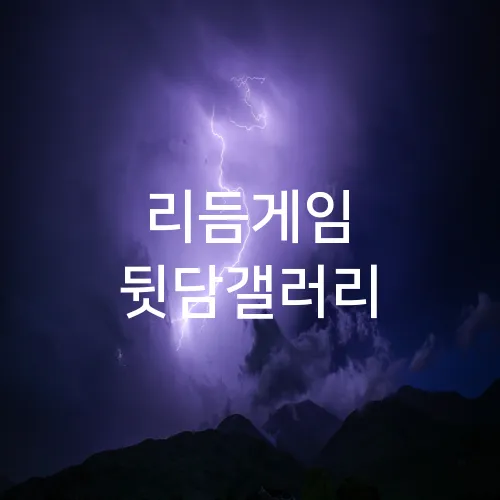 리듬게임 뒷담갤러리