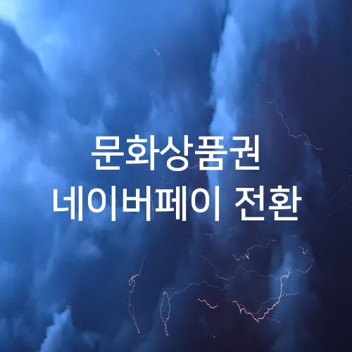문화상품권 네이버페이 전환