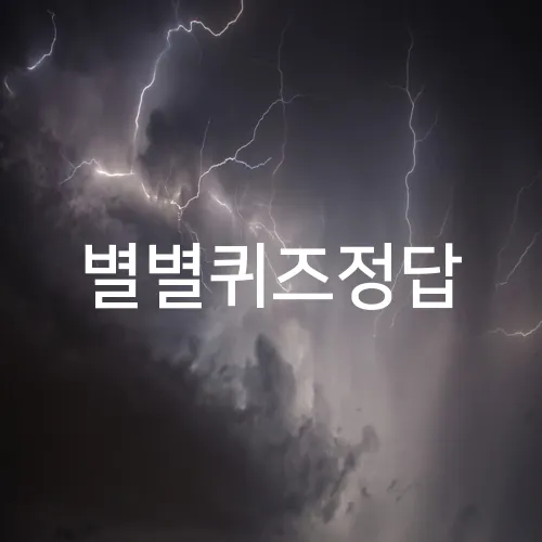 별별퀴즈정답