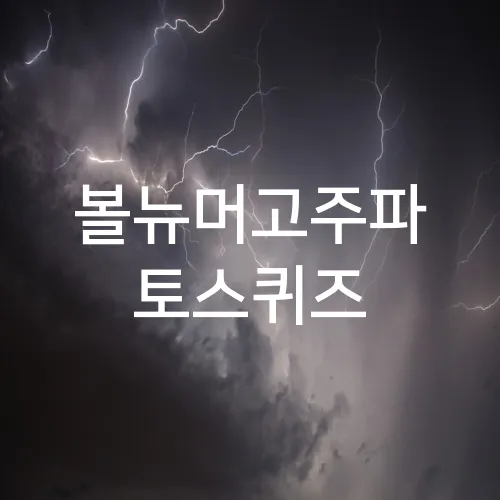 볼뉴머고주파 토스퀴즈