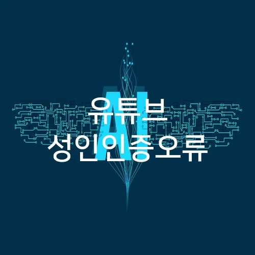 유튜브 성인인증오류