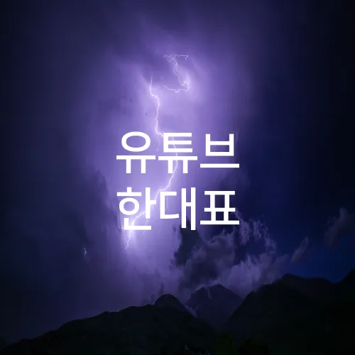 유튜브 한대표