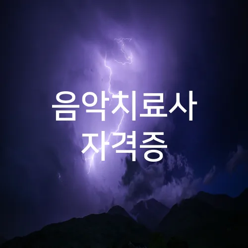 음악치료사 자격증