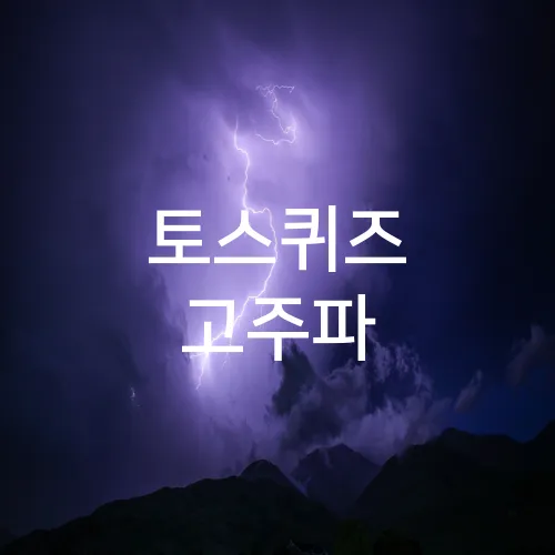 토스퀴즈 고주파