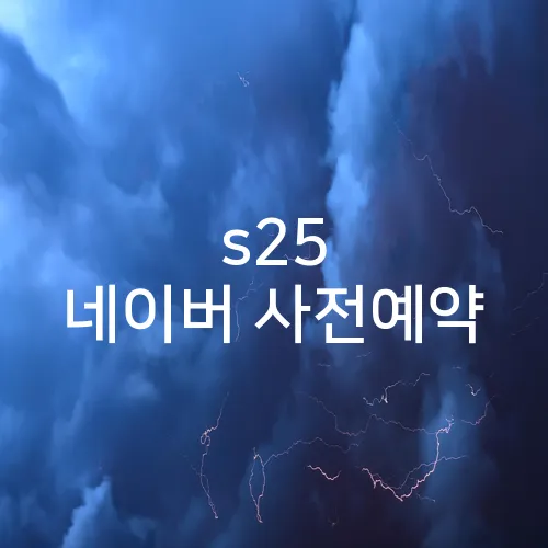 s25 네이버 사전예약