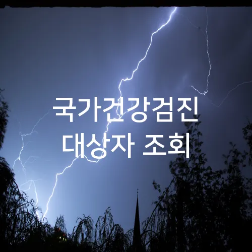 국가건강검진 대상자 조회