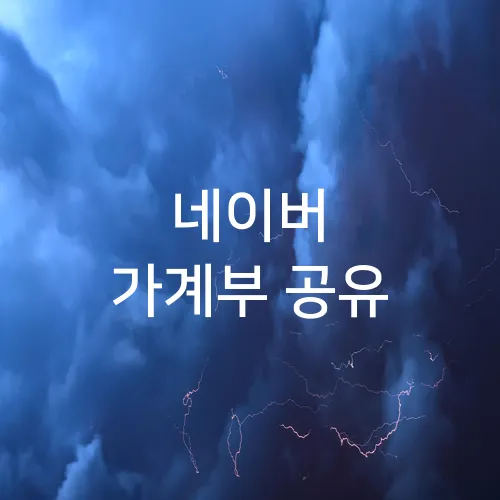네이버 가계부 공유