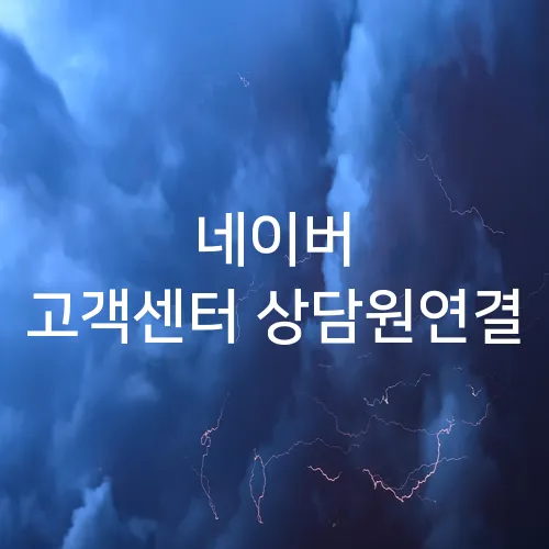네이버 고객센터 상담원연결
