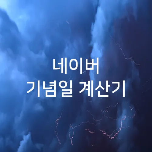 네이버 기념일 계산기