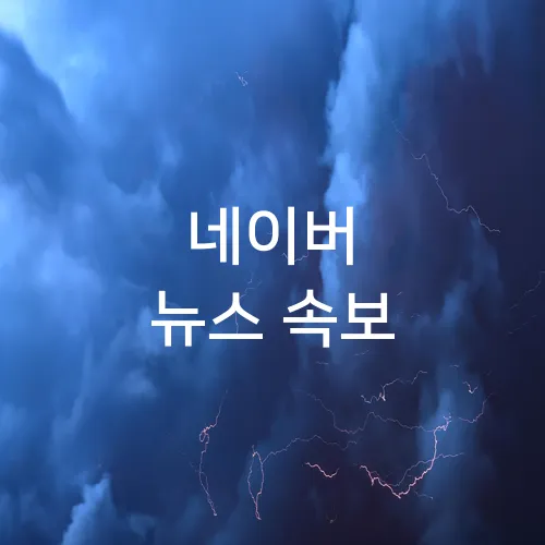 네이버 뉴스 속보