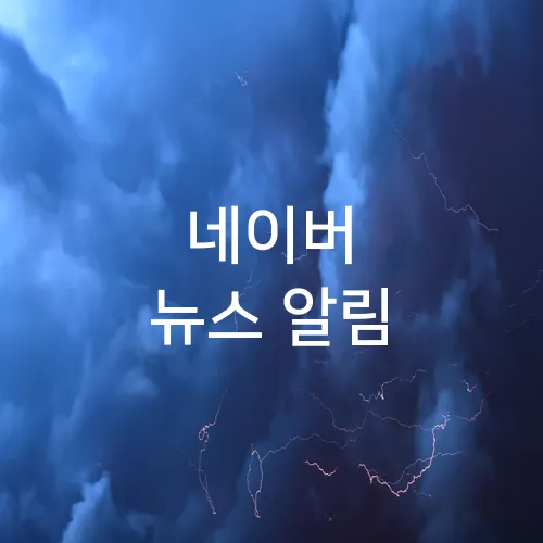 네이버 뉴스 알림