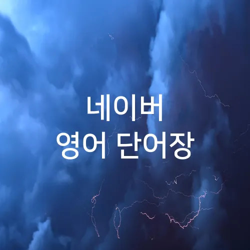네이버 영어 단어장
