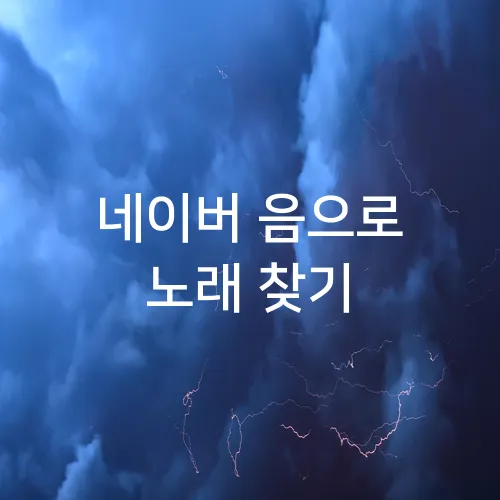 네이버 음으로 노래 찾기