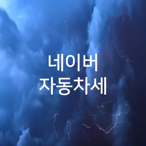 네이버 자동차세