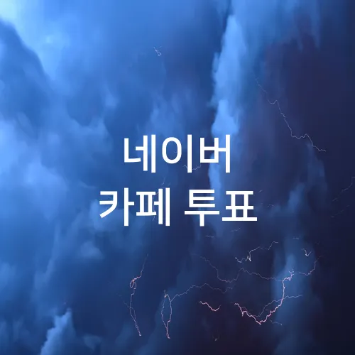 네이버 카페 투표