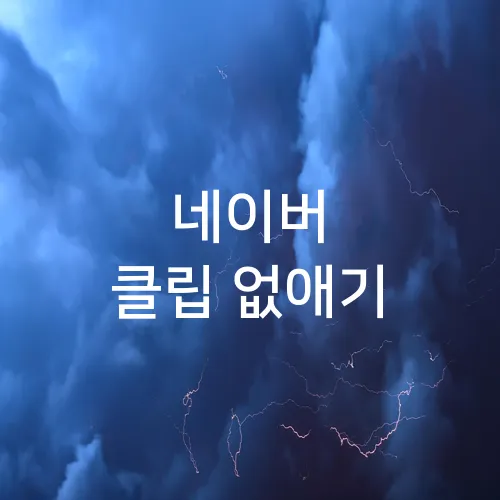 네이버 클립 없애기