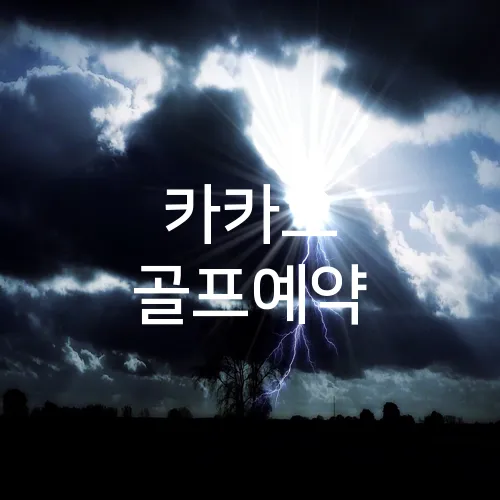카카오 골프예약