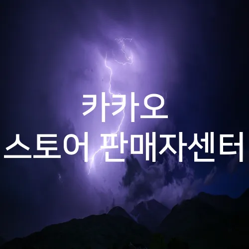 카카오 스토어 판매자센터