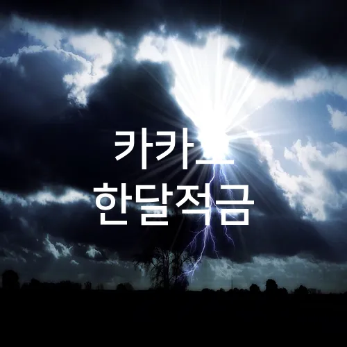 카카오 한달적금