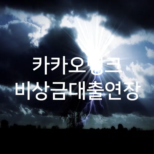 카카오뱅크 비상금대출연장