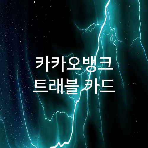 카카오뱅크 트래블 카드