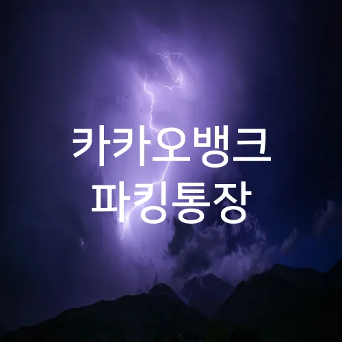 카카오뱅크 파킹통장