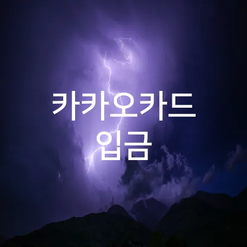 카카오카드 입금