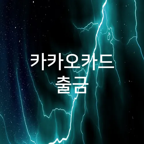 카카오카드 출금