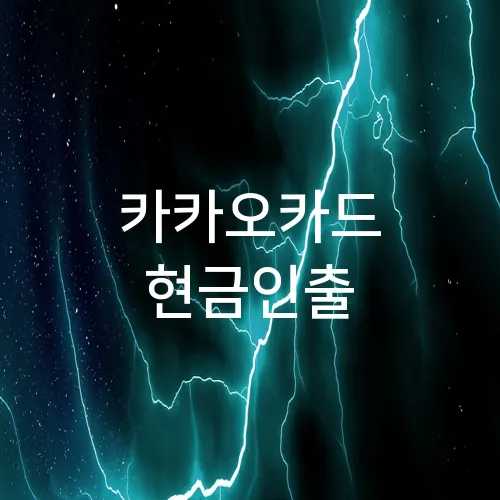 카카오카드 현금인출