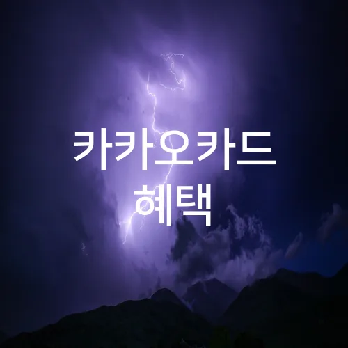 카카오카드 혜택