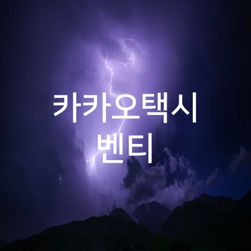 카카오택시 벤티