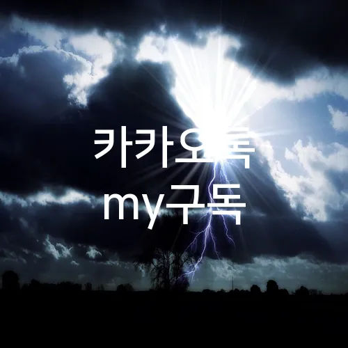 카카오톡 my구독